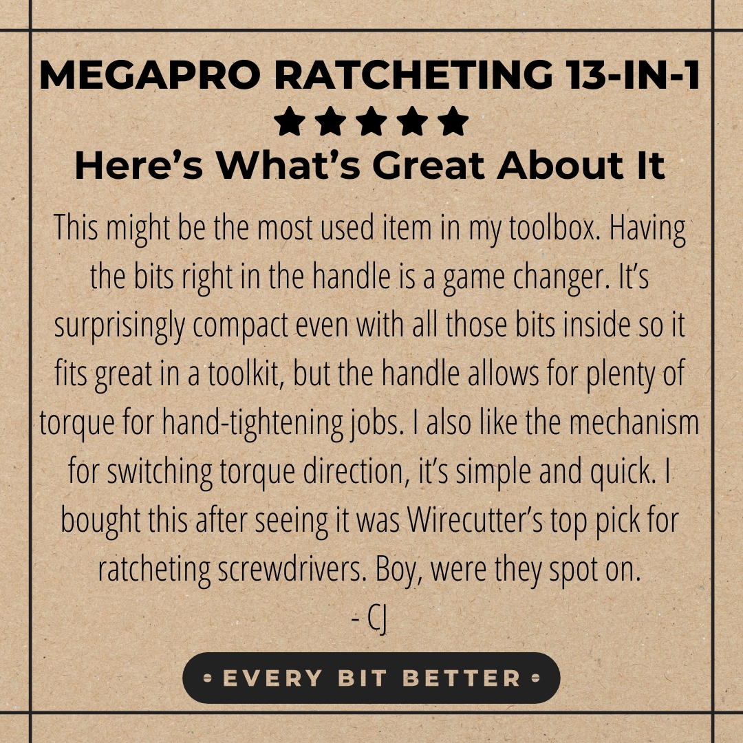 5 Star Review for Ratcheting